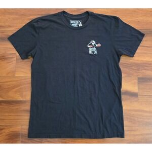 Baseballism Mens XL Black 8-Bit Umpire Game Over Graphic T-Shirt Yer Outta Here